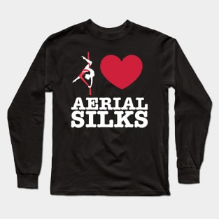 Love Aerial Silks Heart Aerial Acrobatics Long Sleeve T-Shirt